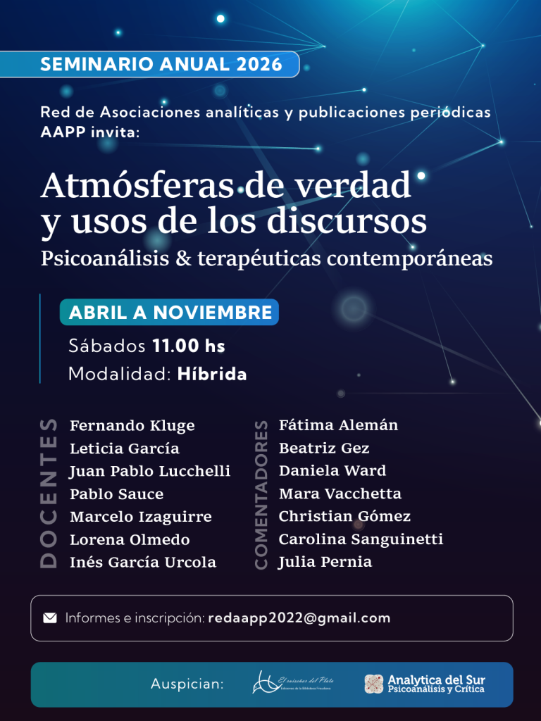 RED DE ASOCIACIONES ANALÍTICAS Y PUBLICACIONES PERIÓDICAS – Seminario Anual 2026